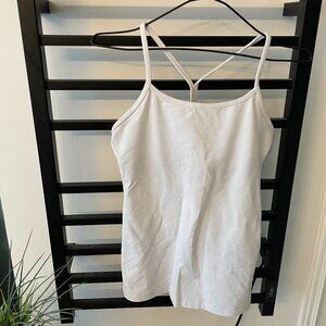 Lululemon Power Y Tank – White (Built-In Shelf Bra) Size 6